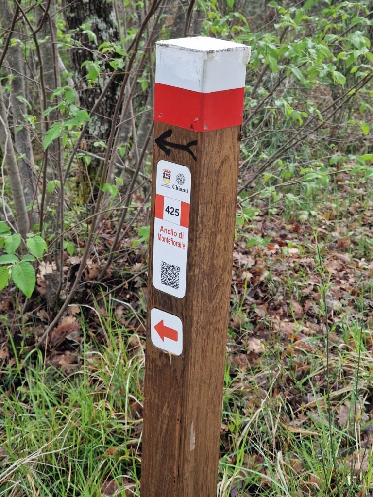 Bewegwijzeringspaaltje hike Anello di Montefioralle 425